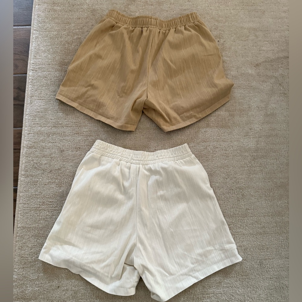 H&M Tan and Cream Women's Shorts